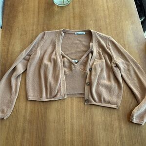 Reformation cardigan and tank set size M